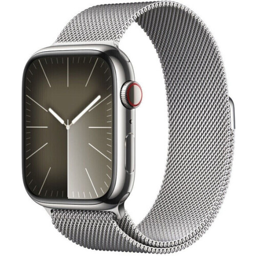 Apple Watch 9 45mm Cellular Edelstahlgehäuse silber