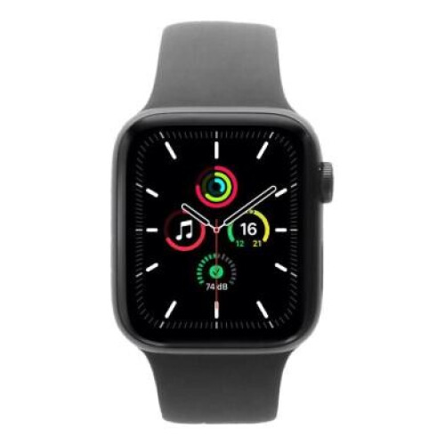 Apple Watch SE GPS + Cellular 44mm Aluminium space grau Sportarmband schwarz