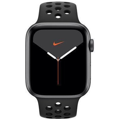 Apple Watch Series 5 (2019) GPS 44 mm - Aluminium Space Grau - Nike Sportarmband Schwarz