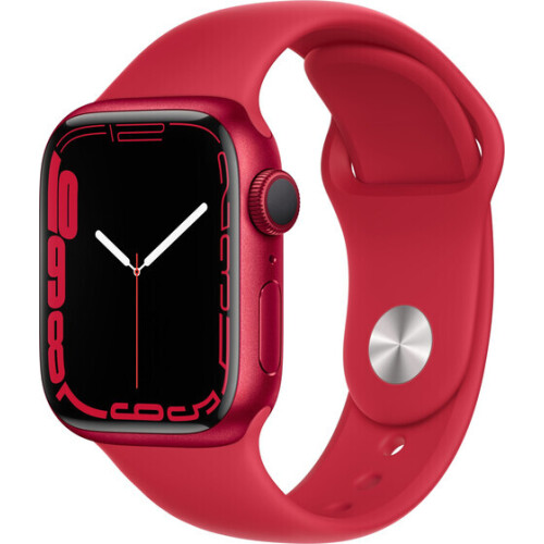 Apple Watch Series 7 41mm GPS Sportarmband rot Aluminiumgehäuse rot