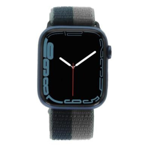 Apple Watch Series 7 GPS + Cellular 45mm Aluminium blau Sport Loop abyssblau/moosgrün