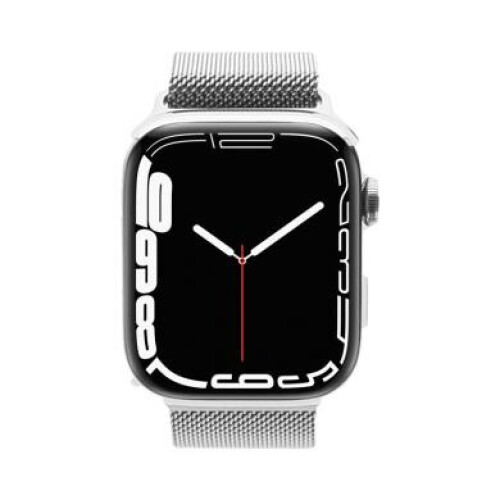 Apple Watch Series 7 GPS + Cellular 45mm Edelstahl silber Milanaise-Armband silber