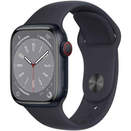 Apple Watch Series 8 41mm GPS  Sportarmband mitternacht Aluminiumgehäuse mitternacht