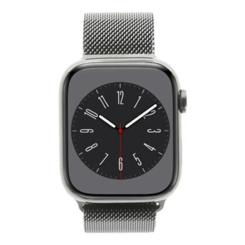 Apple Watch Series 8 GPS + Cellular 45mm Edelstahl graphit Milanaise-Armband graphit