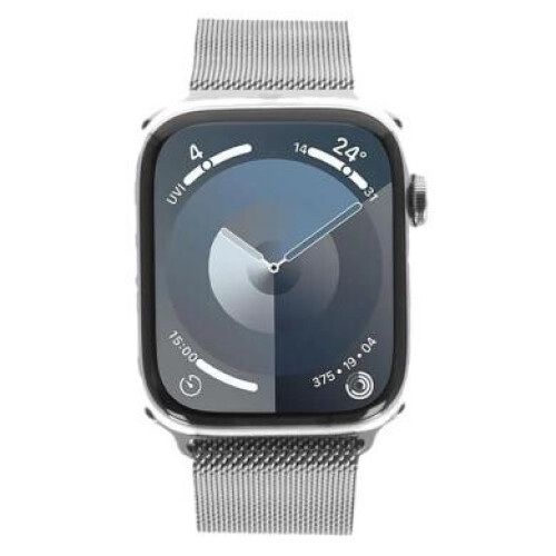 Apple Watch Series 9 GPS + Cellular 45mm Edelstahl silber Milanaise-Armband silber