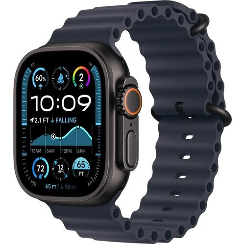 Apple Watch Ultra 2 (2023) GPS + Cellular 49 mm - Titan Schwarz - Ocean Armband Blau