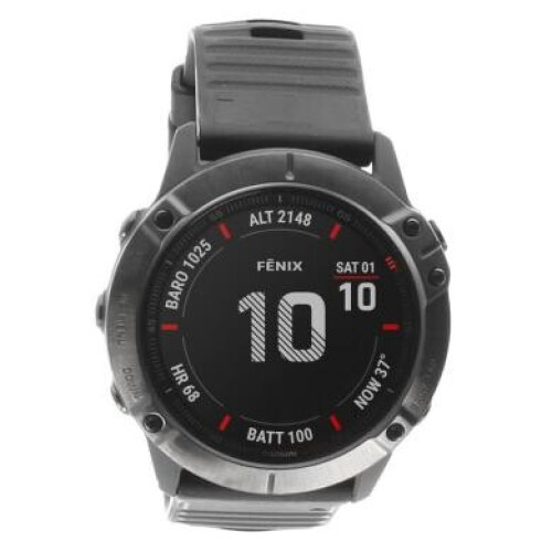 Garmin Fenix 6X Pro schwarz QuickFit-Armband mittelblau (010-02157-01)