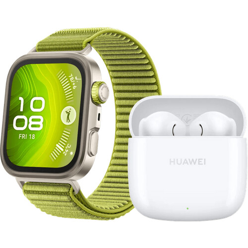Huawei Watch Fit 4 Pro Grün + Huawei FreeBuds SE 2 Weiß