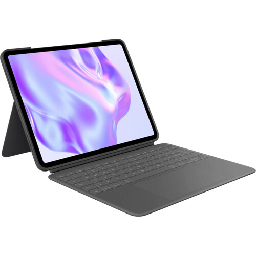 Logitech Combo Touch Apple iPad Pro 13 Zoll (2024) Tastaturhülle QWERTZ Grau