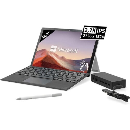 Microsoft Surface Pro 7+ inkl. Dockingstation, Tastatur und StiftSehr gut - AfB-gebraucht