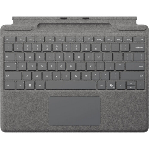 Microsoft Surface Pro Keyboard mit Stiftaufbewahrung Platin