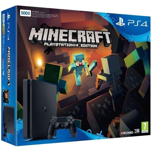 PlayStation 4 Slim 500GB - Schwarz + Minecraft
