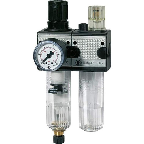 Riegler Wartungseinheit 2-tlg. "multifix" mit PC-Behälter, BG 5, G 1 - Neu