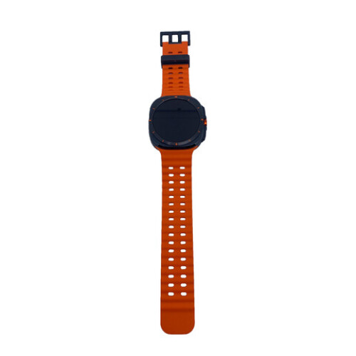 Samsung Galaxy Watch Ultra 47mm titanium gray mit Silikonarmband orange