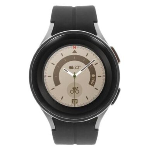 Samsung Galaxy Watch5 Pro grey titanium 45mm LTE mit Sport Band schwarz