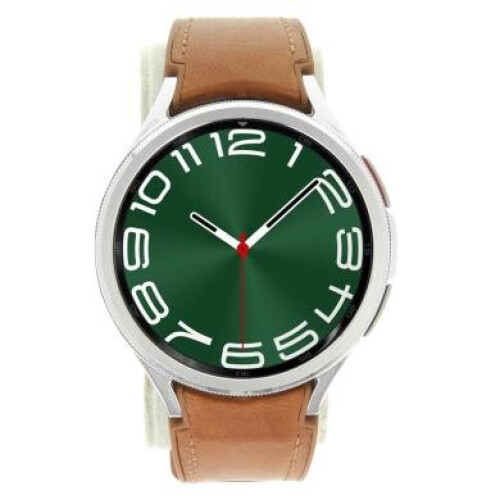 Samsung Galaxy Watch6 Classic silver 47mm LTE Hybrid Eco-Leather Band camel