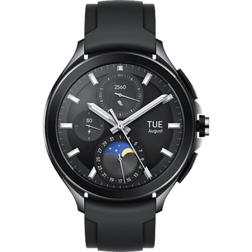 Xiaomi Watch 2 Pro 46mm LTE Edelstahlgehäuse schwarz Kautschukarmband schwarz